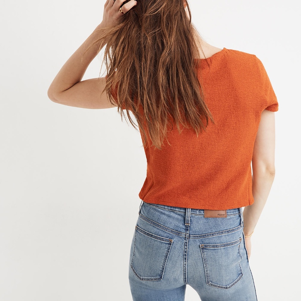 Madewell Texture & Thread Wrap-Tie Top - Picture 4 of 8